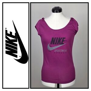 Vintage Nike Sportswear Magenta Top – Women’s Medium (Made in Turkey)